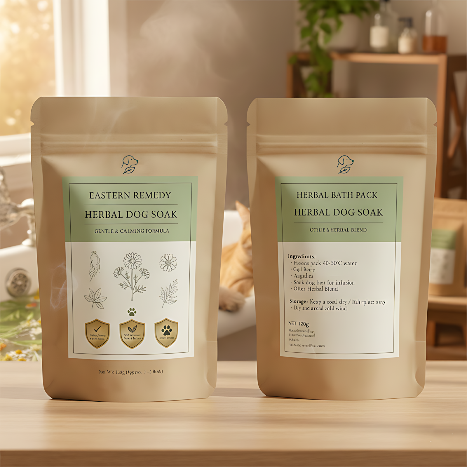 Natural Herbal Bath Packs for Dogs