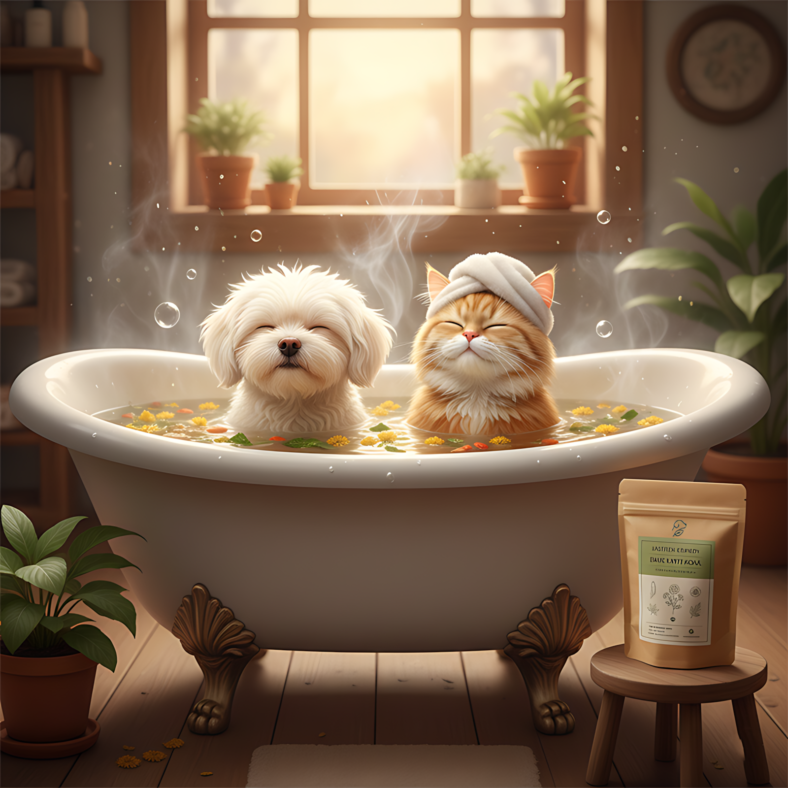 Natural Herbal Bath Packs for Dogs