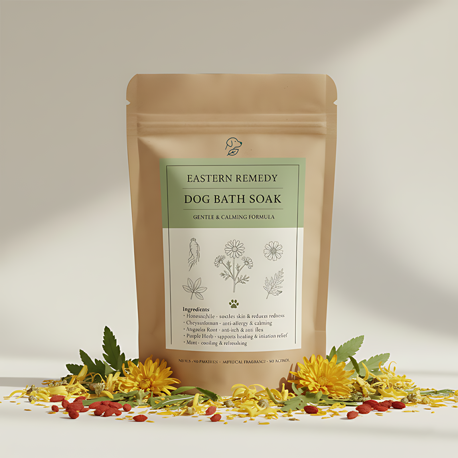 Natural Herbal Bath Packs for Dogs